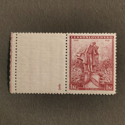 Briefmarke mit Ziefeldern Tschechoslowakie, 1 Kč, Mi.346** 