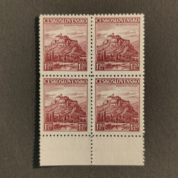 Viererblock Tschechoslowakie, 1,20 Kč, Mi.351** 