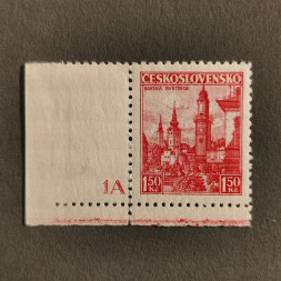 Briefmarken mit Kennzeichen Tschechoslowakie, 1,50 Kč, Mi.352* 