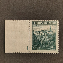 Briefmarken mit Kennzeichen Tschechoslowakie, 2 Kč, Mi.353* 