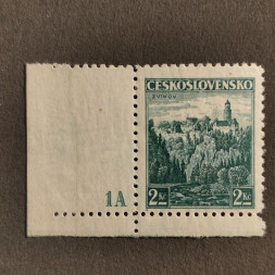 Briefmarken mit Kennzeichen Tschechoslowakie, 2 Kč, Mi.353* 