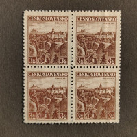 Block of four Czechoslovakia, 3 Kč, Mi.355, MNH** 