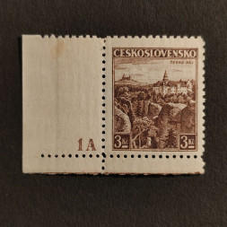 Briefmarken mit Kennzeichen Tschechoslowakie, 3 Kč, Mi.355** 