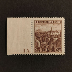 Briefmarken mit Kennzeichen Tschechoslowakie, 3 Kč, Mi.355* 