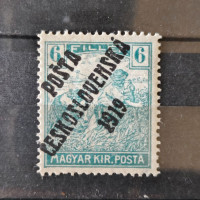 Známka ČSR PČ 1919 , 6f, Pof.104*, II. typ přetisku 