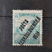 Známka ČSR PČ 1919 , 6f, Pof.104*, II. typ přetisku 