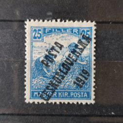 Stamp Czechoslovakia PČ 1919 , 25f, Mi.127, MH* 
