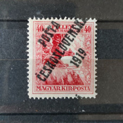 Stamp Czechoslovakia PČ 1919 , 40+2f, Mi.117, MH* Stamp Czechoslovakia PČ 1919 , 40+2f, Mi.117, MH*