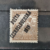 Známka ČSR PČ 1919 , 20f, Pof.107*, III. typ přetisku 