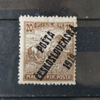 Známka ČSR PČ 1919 , 20f, Pof.107*, III. typ přetisku 
