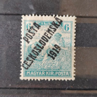 Známka ČSR PČ 1919 , 6f, Pof.104*, III. typ přetisku 
