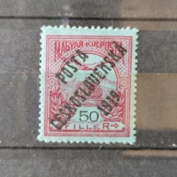 Známka ČSR PČ 1919 , 50f, Pof.93*, III. typ přetisku 