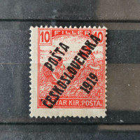 Známka ČSR PČ 1919 , 10f, Pof.105*, III. typ přetisku 