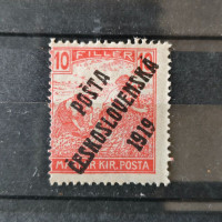 Známka ČSR PČ 1919 , 10f, Pof.105*, III. typ přetisku 