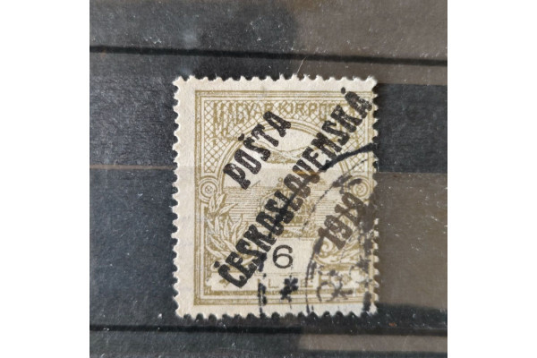 Známka ČSR PČ 1919 , 6f, Pof.92*, III. typ přetisku 