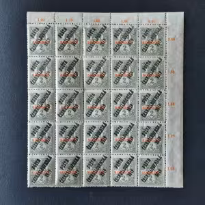 Víceblok ČSR PČ 1919 , 2f, Pof.124**, ST přetisků 