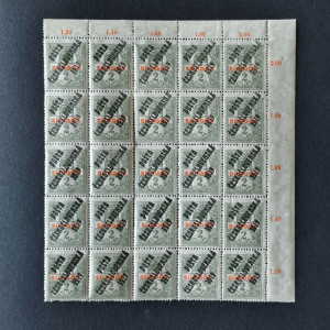 Víceblok ČSR PČ 1919 , 2f, Pof.124**, ST přetisků 
