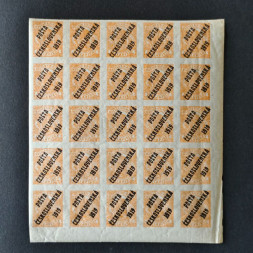 Block Tschechoslowakie PČ 1919 , 2f, Mi.113** 
