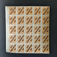 Víceblok ČSR PČ 1919 , 2f, Pof.125**, ST přetisků 