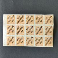 Víceblok ČSR PČ 1919 , 2f, Pof.125** 