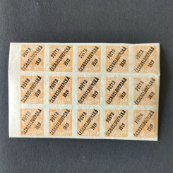Víceblok ČSR PČ 1919 , 2f, Pof.125** 