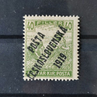 Známka ČSR PČ 1919 , 40f, Pof.110*, IV. typ přetisku 