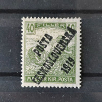 Známka ČSR PČ 1919 , 40f, Pof.110*, III. typ přetisku 