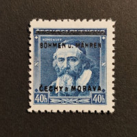 Briefmarke Böhmen und Mähren Protektorat, 40H, Mi.6** 
