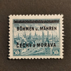 Známka Protektorát Čechy a Morava, 50H, Pof.7** 