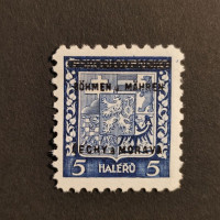 Briefmarke Böhmen und Mähren Protektorat, 5H, Mi.1* 