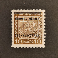 Briefmarke Böhmen und Mähren Protektorat, 10H, Mi.2* 