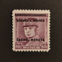 Briefmarke Böhmen und Mähren Protektorat, 60H, Mi.8* 
