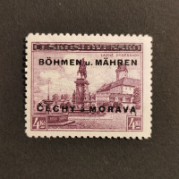 Stamp Bohemia and Moravia protectorate, 4Kč, Mi.17, MH* 