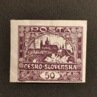 Stamp Czechoslovakia, 50h, Mi.19, MH* 