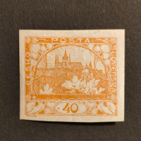 Stamp Czechoslovakia, 40h, Mi.7, MH* 