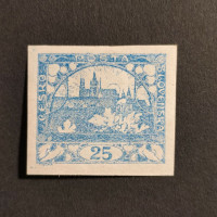 Stamp Czechoslovakia, 25h, Mi.5, MH* 
