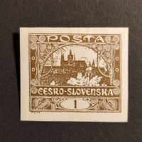 Stamp Czechoslovakia, 1h, Mi.18, MH* 