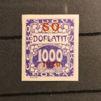Stamp Czechoslovakia, 1000h, Mi.11, MH* 