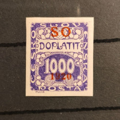 Známka ČSR, 1000h, Pof.SO43* 