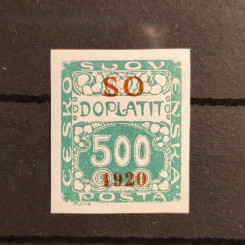 Známka ČSR, 500h, Pof.SO42* 