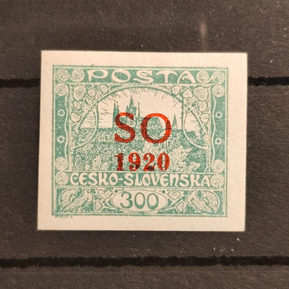 Sello Checoslovaquia, 300h, Mi.22, MH* 