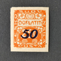 Stamp Czechoslovakia, 50/250h, Mi.29, MH* 