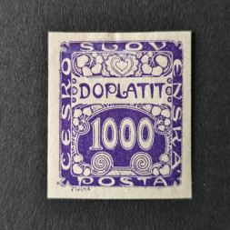 Briefmarke Tschechoslowakie, 1000h, Mi.13* 