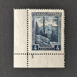 Briefmarken mit Kennzeichen Tschechoslowakie, 4 Kč, Mi.292* 