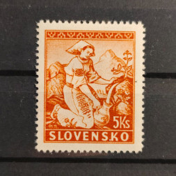 Známka Slovenský štát, Pof.42*, 5Ks