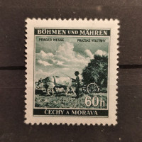Stamp Bohemia and Moravia protectorate, 60H, Mi.76, MH* 