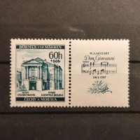 Stamp with coupons Bohemia and Moravia protectorate, 60 + 60H, Mi.80, MH* 