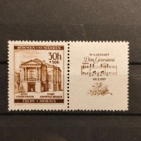 Stamp with coupons Bohemia and Moravia protectorate, 30 + 30H, Mi.79, MH* 