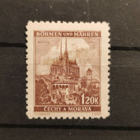 Stamp Bohemia and Moravia protectorate, 1.2K, Mi.41, MH* 