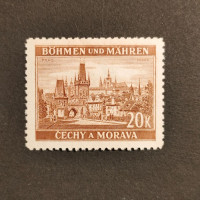 Stamp Bohemia and Moravia protectorate, 20K, Mi.37, MH* 